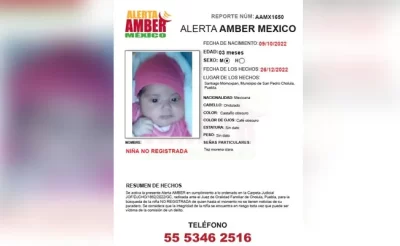 ¡Ayúdala a volver! Buscan a bebé de 3 meses desaparecida en Cholula, Puebla