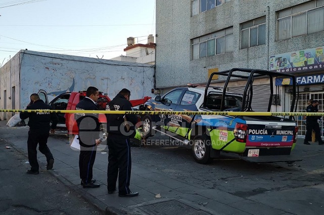Patrulla SSC Puebla atropella a estudiante y choca con dos autos