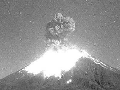 Volcán Popocatépetl registra fuerte explosión durante la madrugada