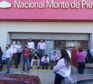 Denuncian Trabajadores del Nacional Monte de Piedad amenazas del sindicato.