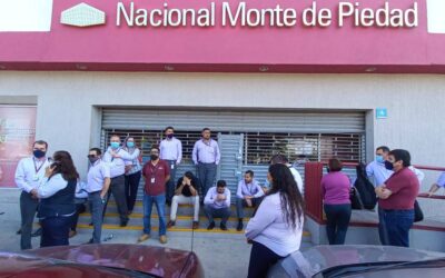 Denuncian Trabajadores del Nacional Monte de Piedad amenazas del sindicato.